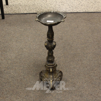 Standascher, Messing/Bronze-Legierung angelaufen, ca. 58 cm