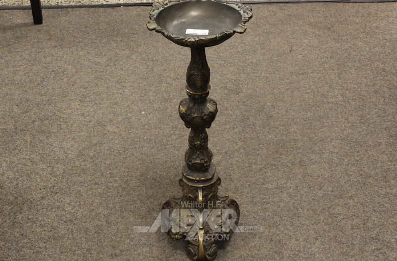 Standascher, Messing/Bronze-Legierung angelaufen, ca. 58 cm