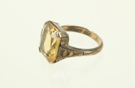 Damenring, besetzt mit 1 gelben Farbstein