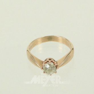Solitärring mit 1 Altschliffbrillant