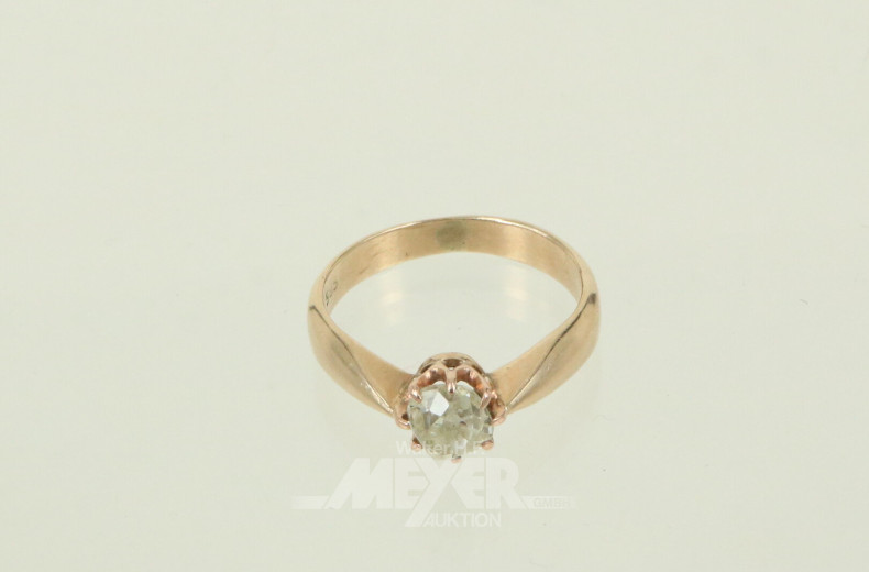 Solitärring mit 1 Altschliffbrillant