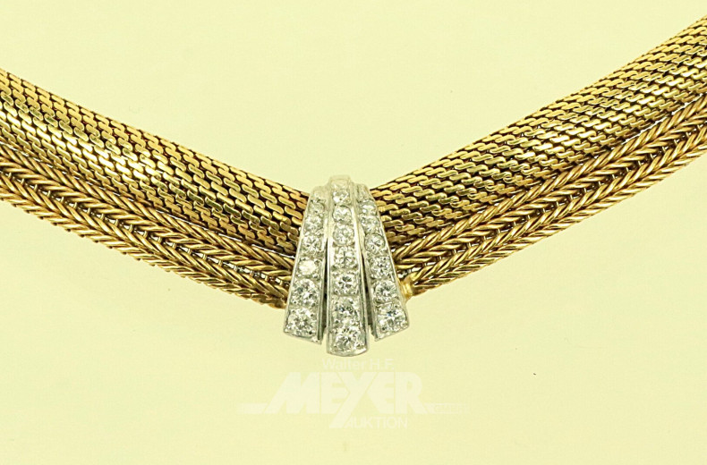 modernes Collier von Grossé mit 19 kl. Brillanten