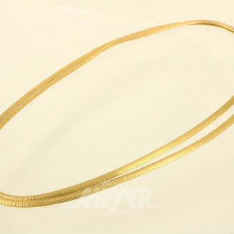 Zweireihiges Schlangencollier mit mattierter Oberfläche