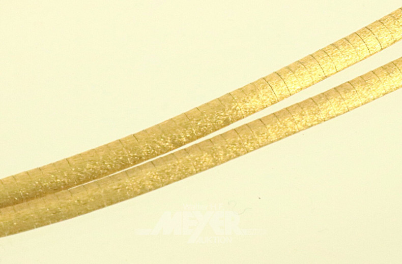 Zweireihiges Schlangencollier mit mattierter Oberfläche