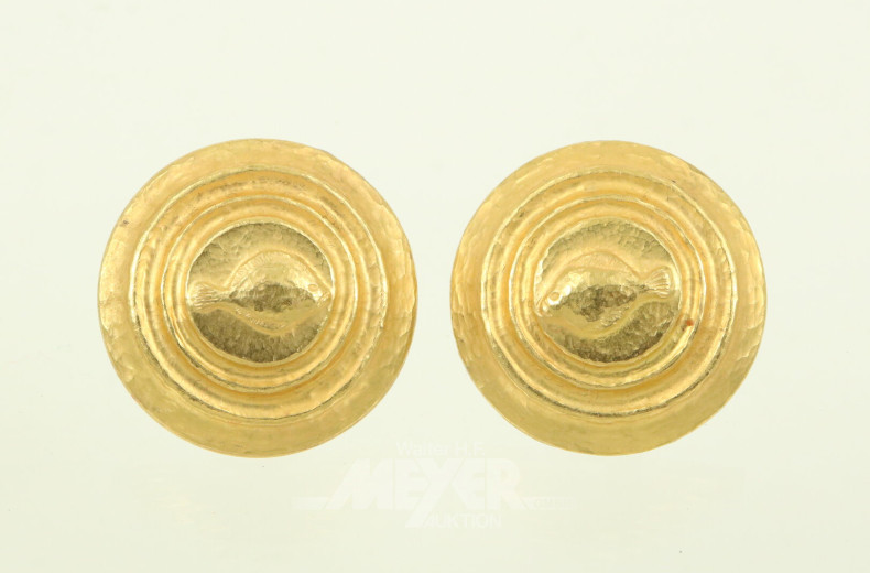 Paar runde Ohrclipse