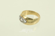 Breiter Ring mit 3 Brillanten von ges. ca. 0.7ct