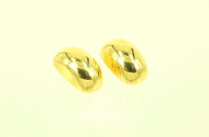 Paar Ohrclips, 585er GG, hohl gearbeitet, Tragespuren