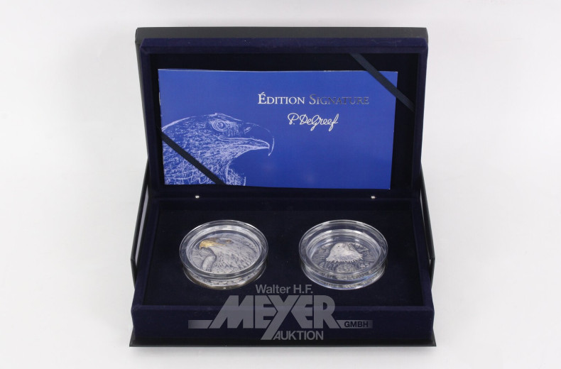 2 limitierte Sonderprägungen, jew. Elfenbeinküste 5000 Francs CFA 2020 aus der Prägestätte P.De Greef