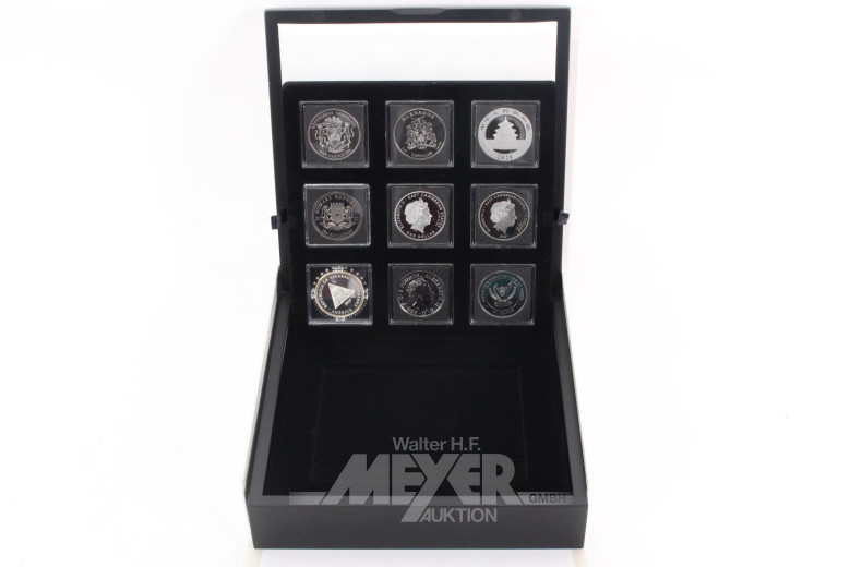 Konvolut besonderer Editionen von Silberunzen aus div. Ausgabeländern
