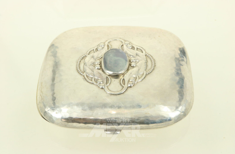 Zigarettenetui, gehämmert mit Innenvergoldung