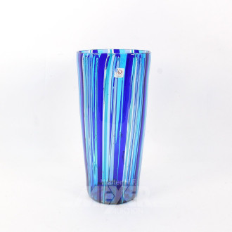 gr. Glasvase, blau, Murano