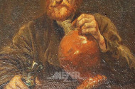kl. Gemälde 'Der Weintrinker'