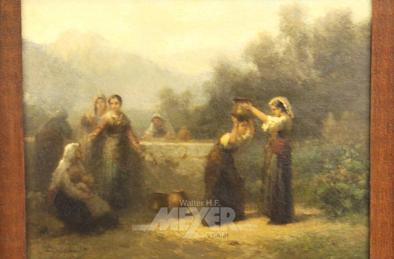 Gemälde 'Mägde am Brunnen'