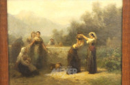 Gemälde 'Mägde am Brunnen'
