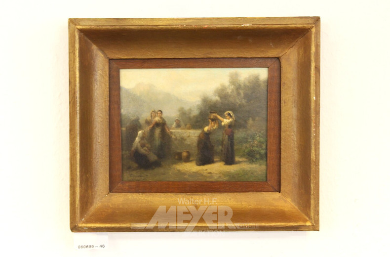 Gemälde 'Mägde am Brunnen'