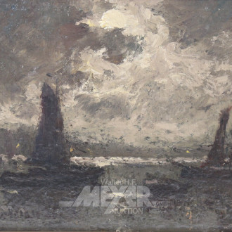 kl. Gemälde 'Fischerboote'