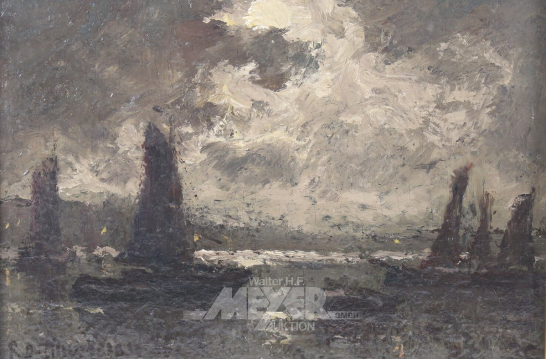 kl. Gemälde 'Fischerboote'