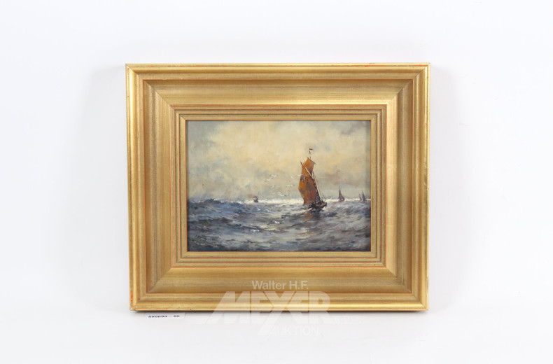 Gemälde 'Segelschiff auf rauer See'