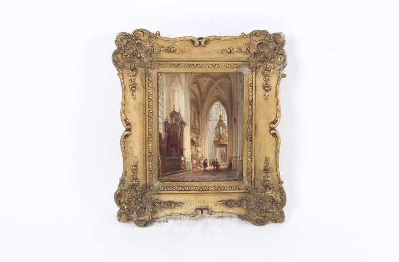 Gemälde 'Kirchenschiff-Interieur'