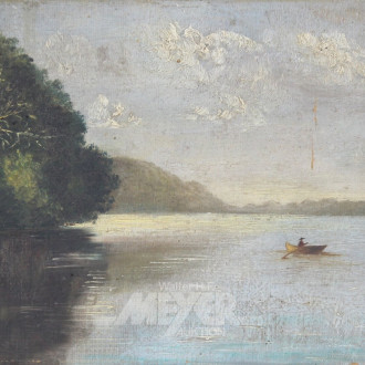 Gemälde 'Ruderboot auf See'