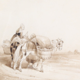 Tuschezeichnung 'Bäuerin'