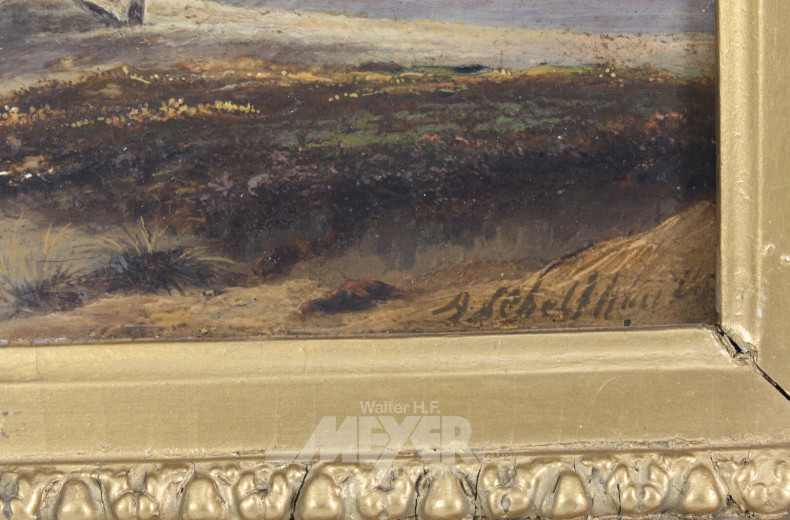 Gemälde 'Bauer mit Kühen'