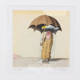 Farbradierung "Der Pessimist"