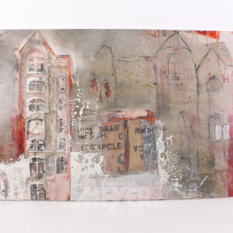 moderne Mischtechnik  "Häuseransicht"