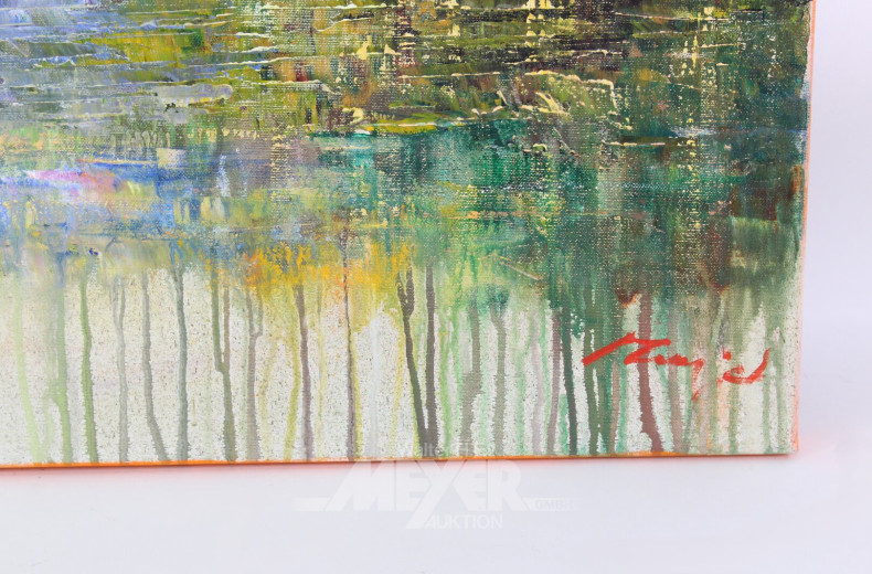 modernes Gemälde "An der Baumallee"