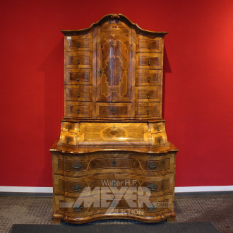 Barock-Aufsatzkommode, 18. Jh. mit Schreibfach, Tabernakelaufsatz,