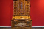 Barock-Aufsatzkommode, 18. Jh. mit Schreibfach, Tabernakelaufsatz,