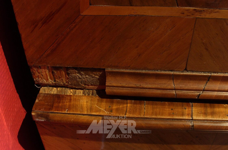 Barock-Aufsatzkommode, 18. Jh. mit Schreibfach, Tabernakelaufsatz,