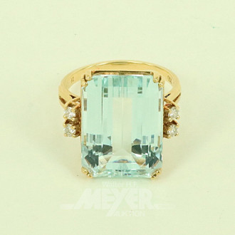 Damenring, besetzt mit 1 Aquamarin von ca.14ct.
