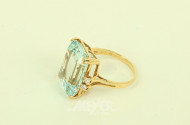 Damenring, besetzt mit 1 Aquamarin von ca.14ct.