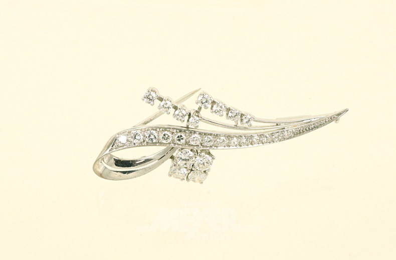 Brosche mit 26 Brillanten