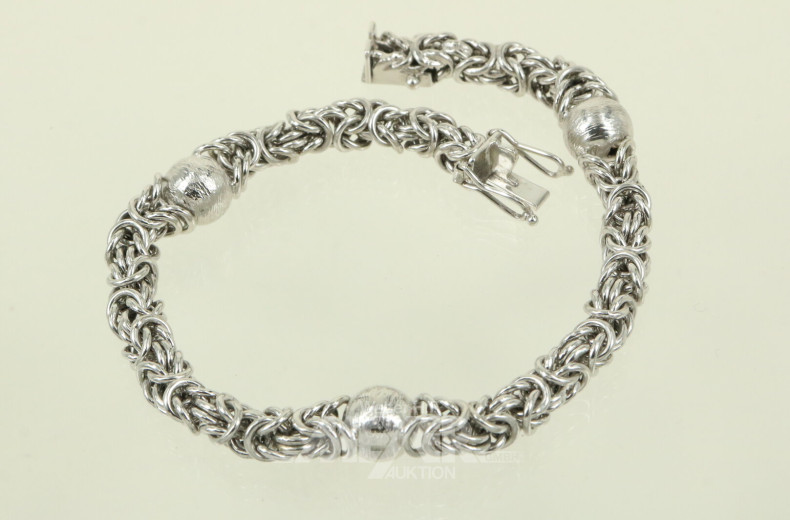 Königsketten-Armband mit 3 Kugel-Zwischengliedern