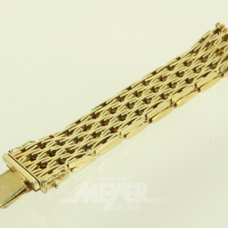 Aufwendig gearbeitetes Gliederarmband, Breite 16 mm