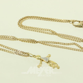 Kurze Gliederkette mit kl. Anhänger 'tanzendes Männchen'