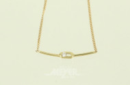 Filigranes Collier mit 1 kl. Brillant