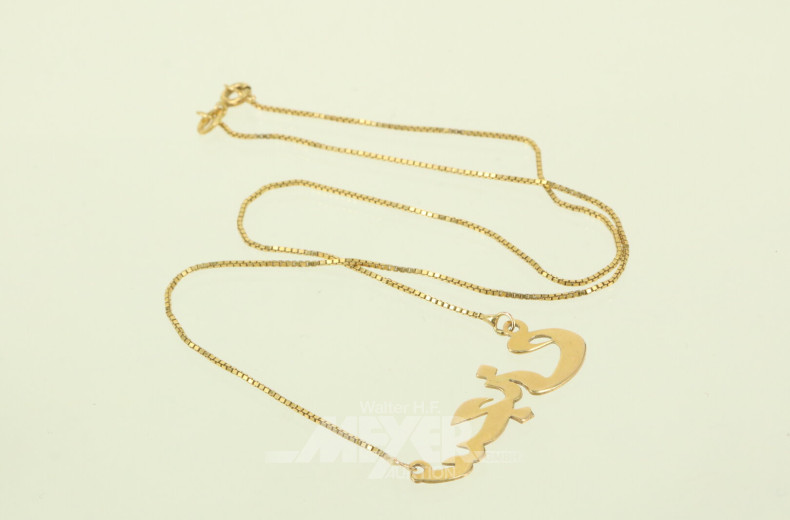 Kette mit arabischem Schriftzug