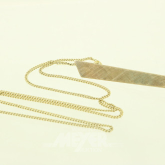 Zarte, kurze Halskette u. 1 Krawattenklammer