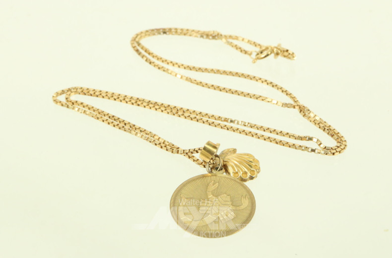 Venezianerkette in 750 GG mit 2 Anhänger