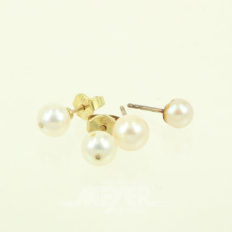 2 Paar Ohrstecker mit Perle