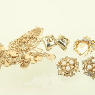 Konvolut Modeschmuck, best. aus: