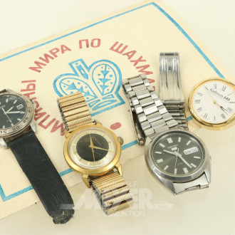 3 versch. Armbanduhren