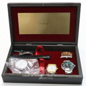 Schatulle mit 4 Uhren