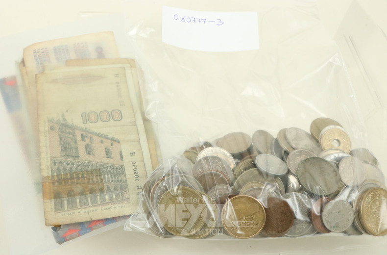 Konvolut Münzen und Banknoten