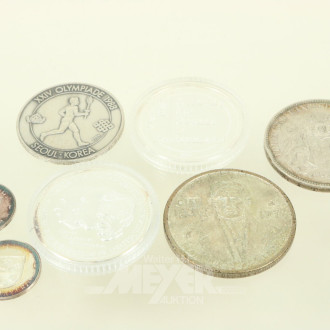 Kl. Konvolut Silbermünzen