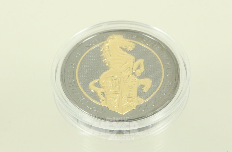 Großbritannien - 5 Pfund Elisabeth II. 2020 'White Horse of Hanover'