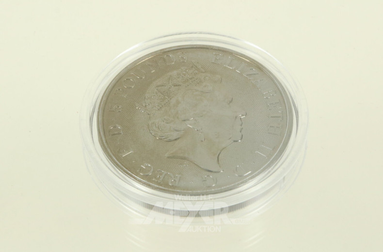 Großbritannien - 5 Pfund Elisabeth II. 2020 'White Horse of Hanover'